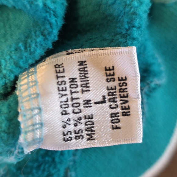 Vintage London Fog Sweater. Jade blue. Size Large - Picture 4 of 6